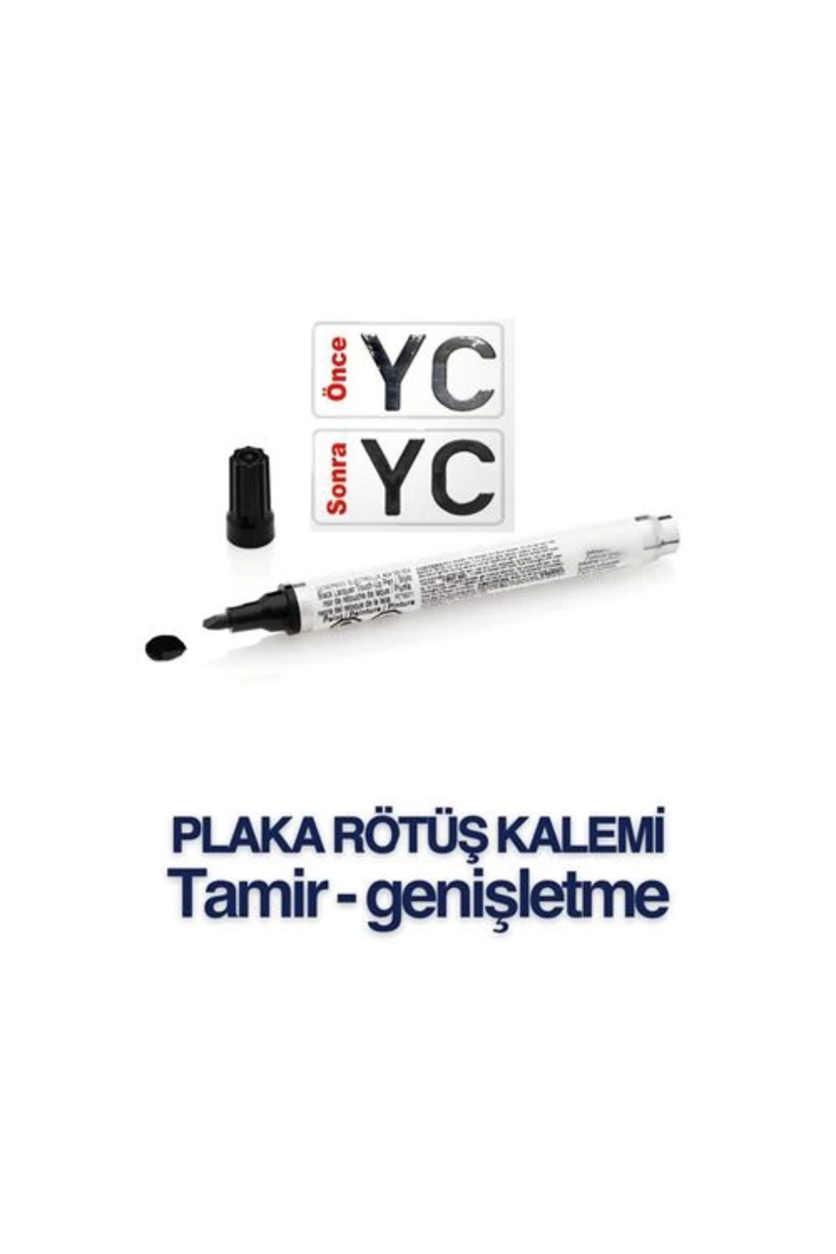 PAZAR DÜNYASI BFS Plaka Yazma Rötüş Kalemi Plaka Kalemi SİYAH