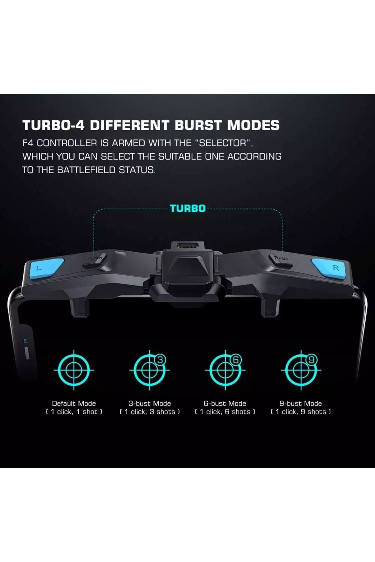 GameSir-F4 PUBG Mobile Game Controlle, Mobile Gaming Trigger 4.5-6.5 inch iOS Android Phone 3