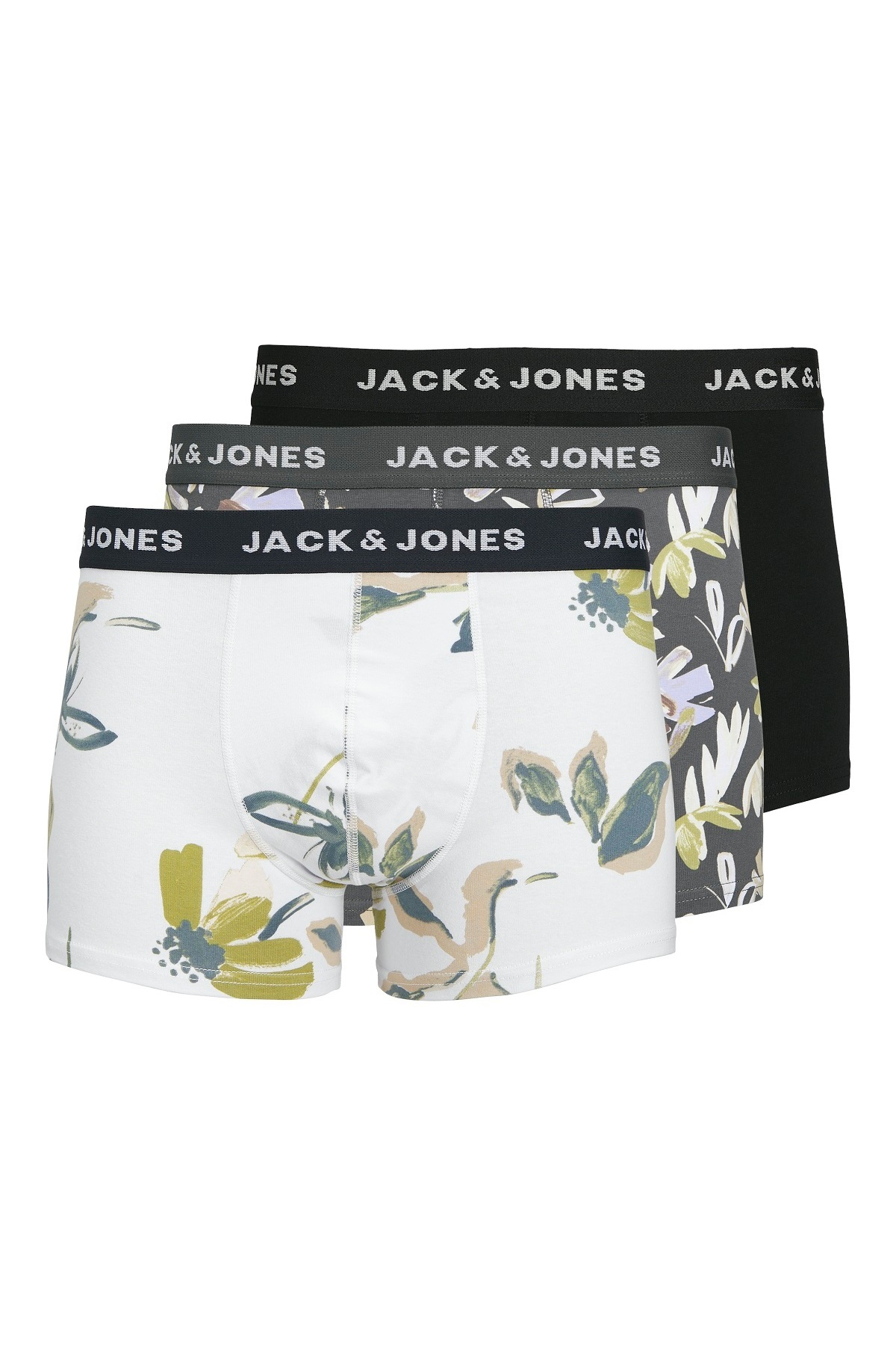 Jack & Jones Jack Jones Men's Patterned Cotton 3-Piece Boxer Set 12273114