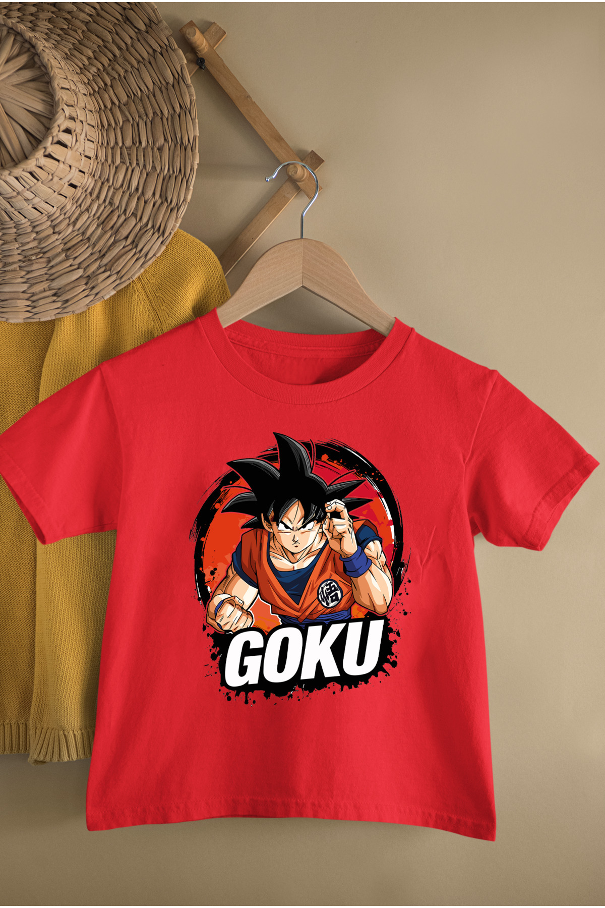 ANIME GOKU MANGA PRINTED CREW NECK STANDARD FIT SHORT SLEEVE YOUNG AND CHILD TSHIRT
