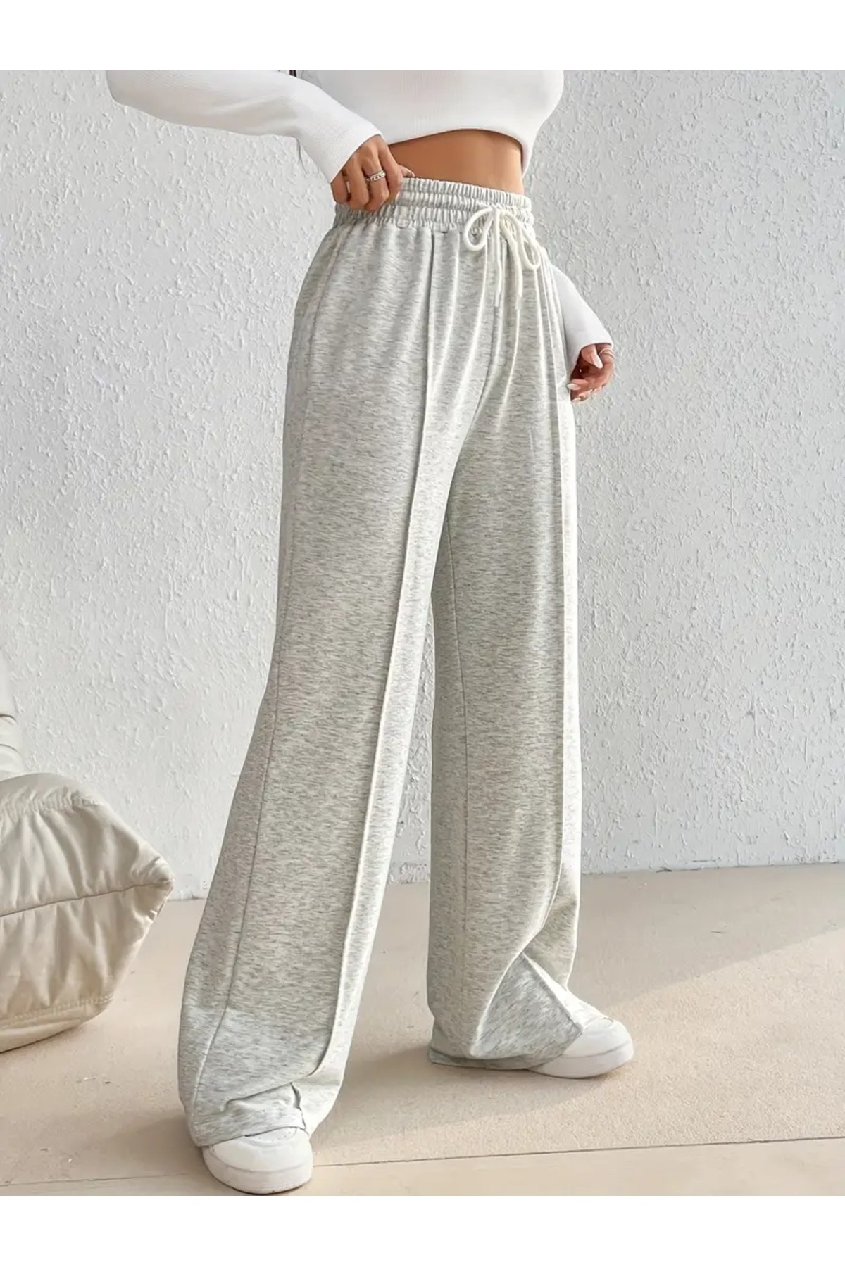 TONFİX LİFE Γυναικείο φαρδύ παντελόνι με φαρδιά πόδια, ελαστικό, άνετο, φαρδιά εφαρμογή TONFİX