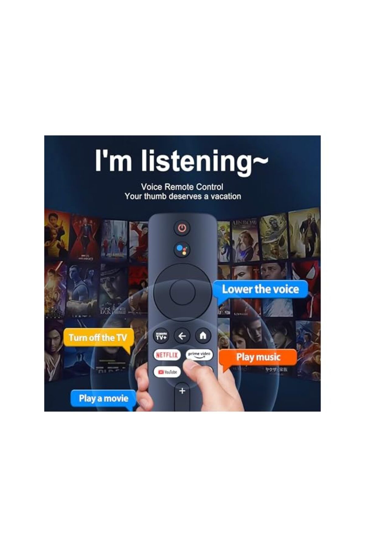 The Bros-Voice Remote Control with Shortcut Buttons Compatible with Xiaomi TV Box XMRM-M3 M6 M8 4
