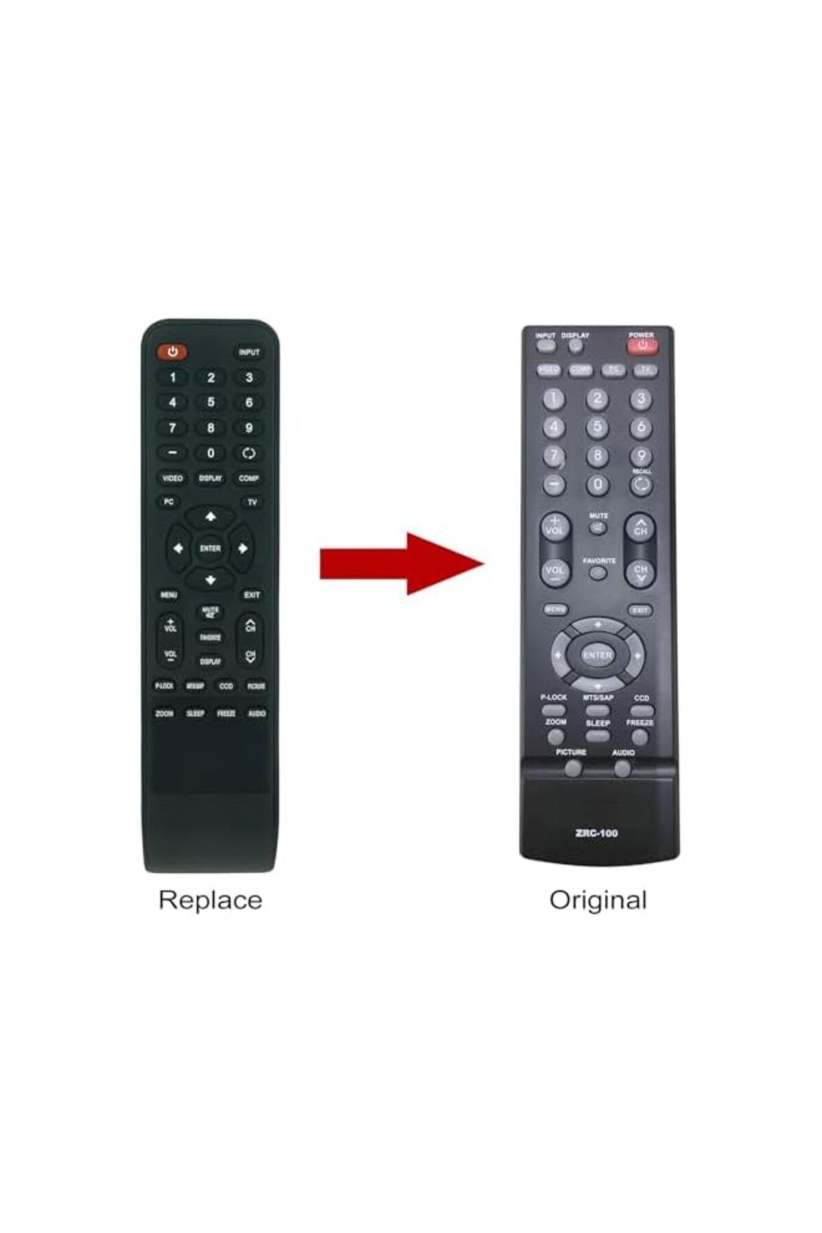 The Bros-جهاز تحكم عن بعد بديل ZRC-100 مناسب لتلفزيون Dynex DX-LCD32 DX-LCD37 DXLCD32 DXLCD37 5