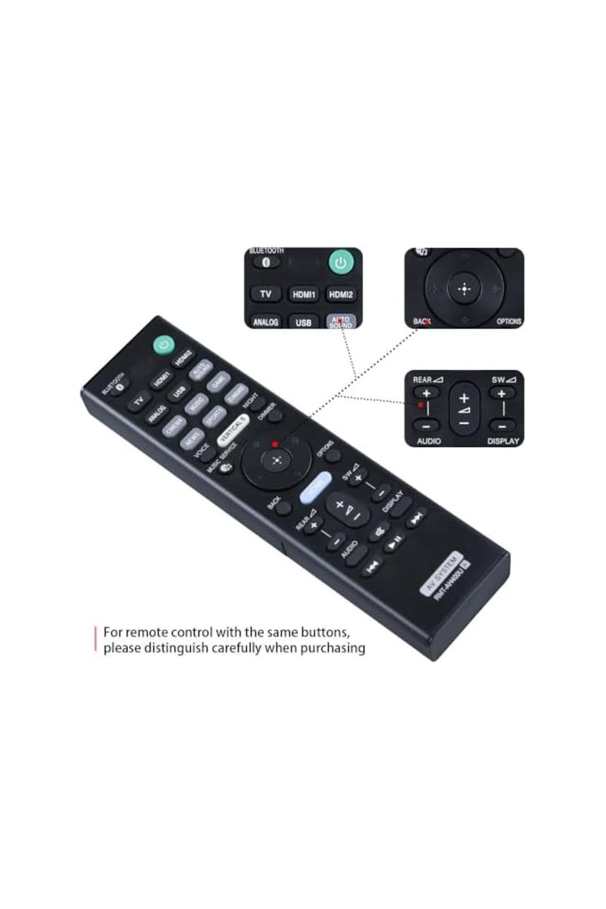 The Bros-RMT-AH400U HT-Z9F HTZ9F Replace Remote Control suit for Sony Soundbar Sound Bar HT-Z9F HTZ9F 3