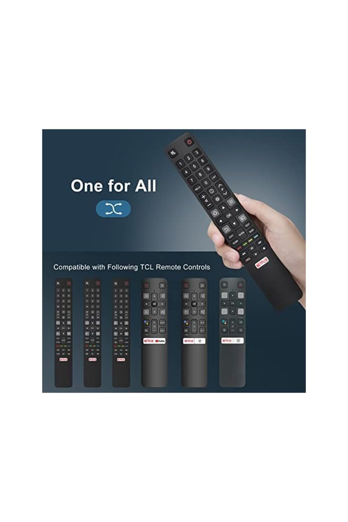 The Bros-Remote Control RC802N for TCL FFALCON LED 4K UHD HDR Smart Android TVs, with Netflix Shortcut Key 4
