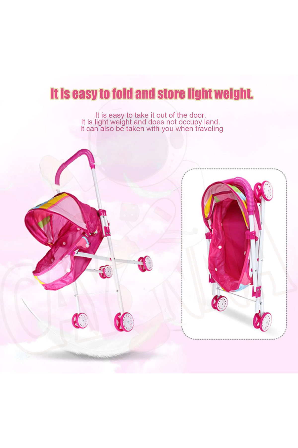 cayenna Vardem Katlanır Beşikli Bebek Arabası (Puset) fotoğrafı 4 (önizleme)