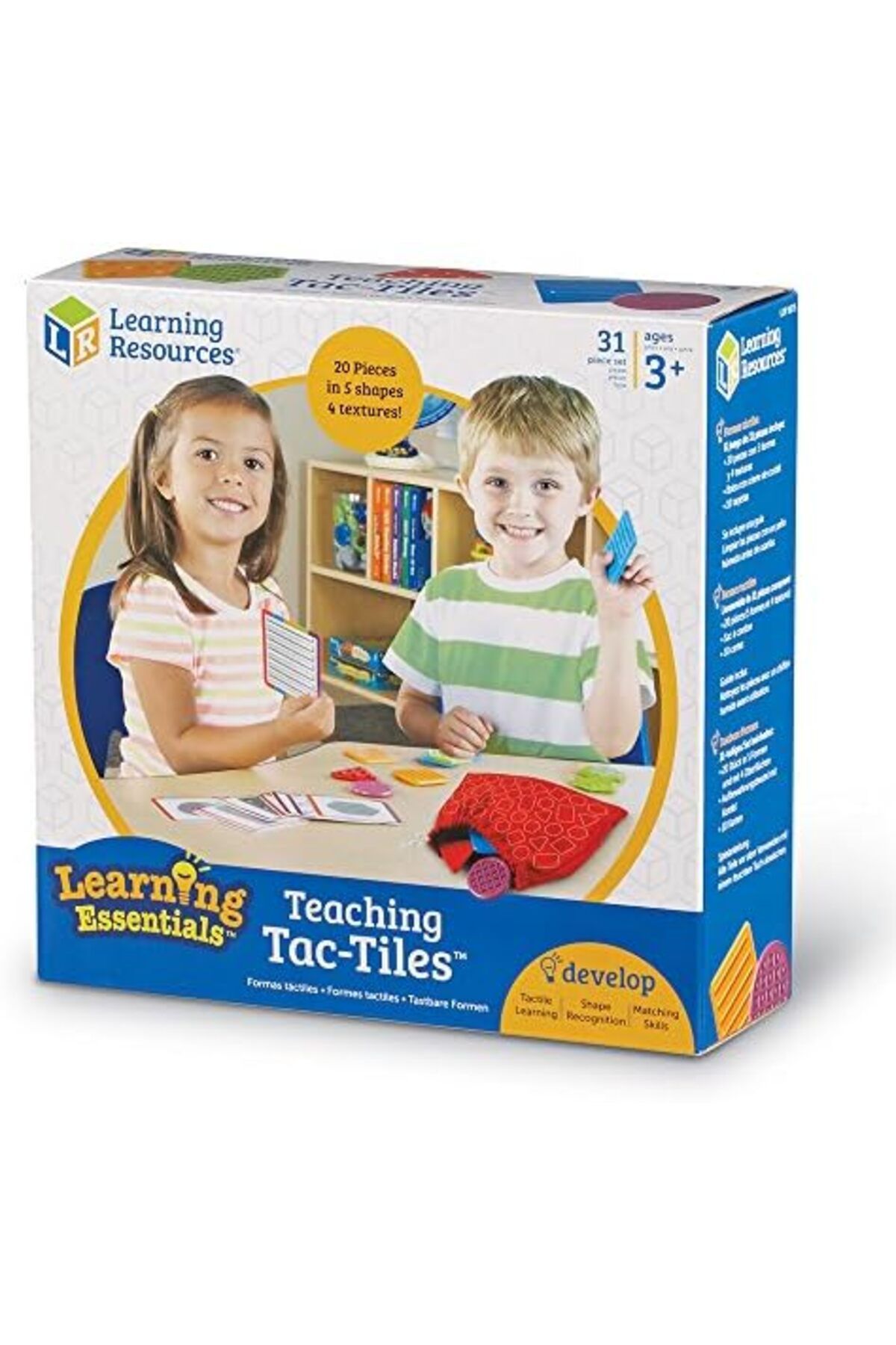 Learning Resources-Learning Resources Teaching Tac-Tiles, Hands-on Learning, Set of 20 Pieces, Ages 3+ 6
