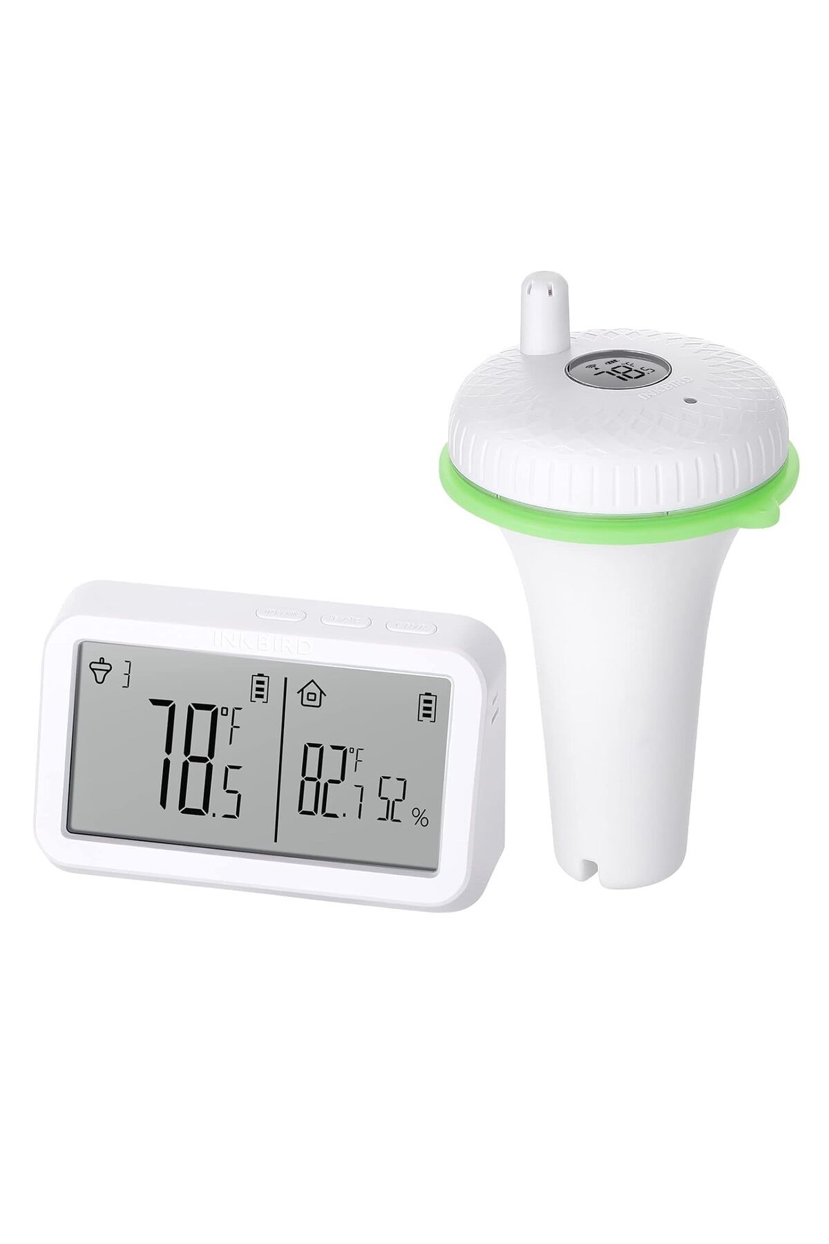 Inkbird-IBS-P02R Floating Pool Thermometer Set, Wireless Pool Thermometer with Indoor Temperature Hu 1