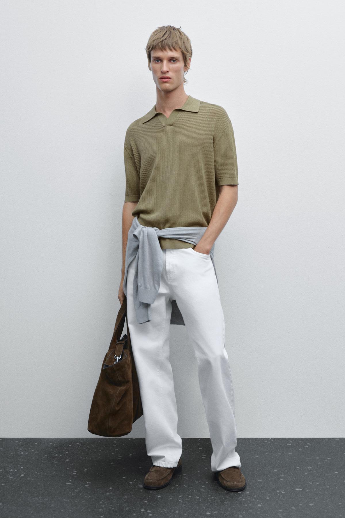 ماسیمو دوتی تی‌شرت یقه هفت طرح گوش‌ماهی