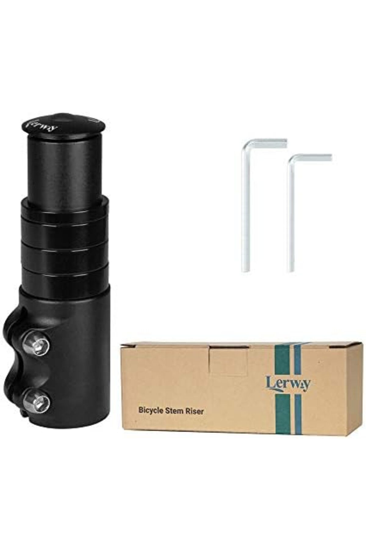 Inkbird-LERWAY Bike Stem Riser Extender MTB Handlebar Stem Adapter with Hex Key for 1-1/8" 28.6mm Fork Alumi 7