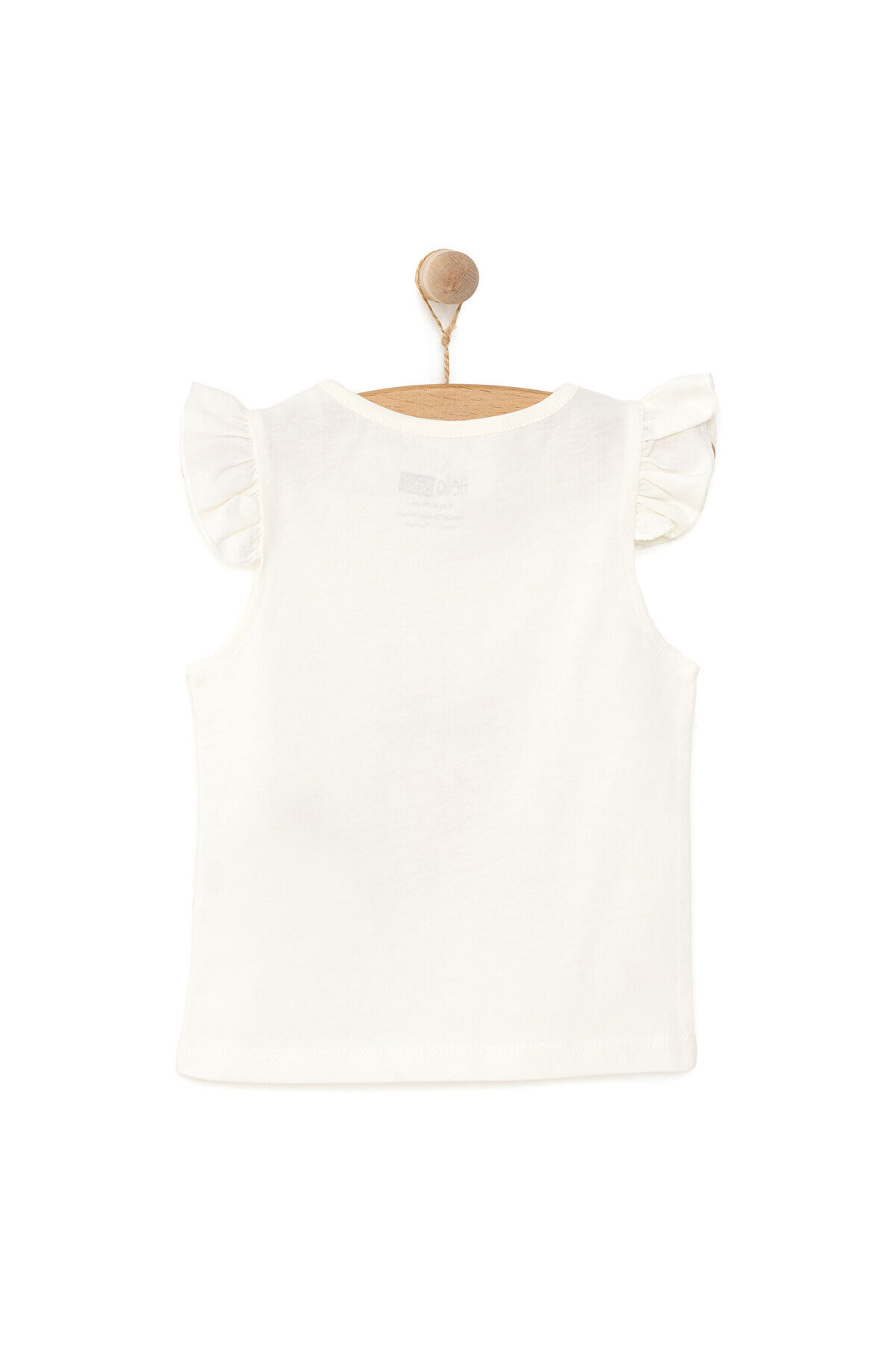 ebebek Hello Baby HelloBaby Kız Bebek Basic Tişört Bisiklet Yaka Atlet Kol Ekru fotoğrafı 2 (önizleme)