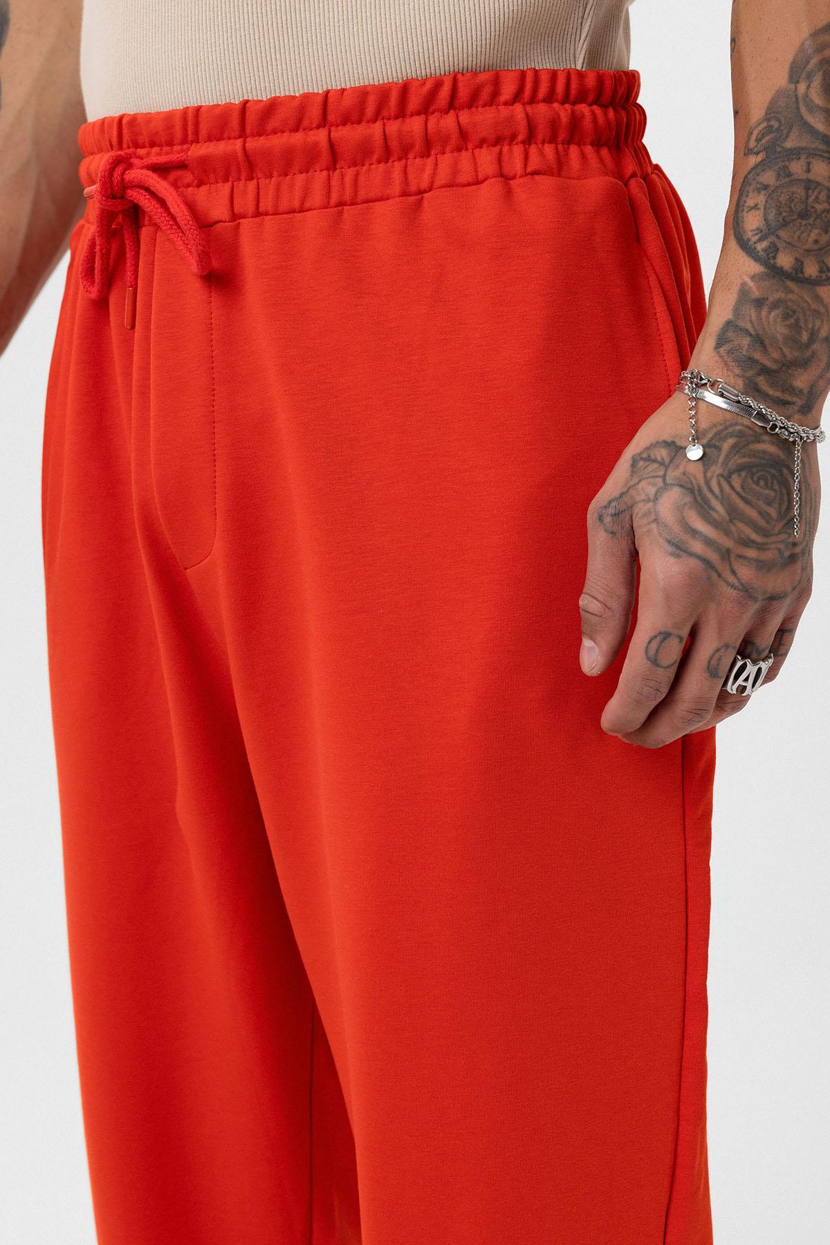 Paça Lastikli Basic Oversize Eşofman Takımı Mercan — رنگارنگ 30-123 — تصویر 8 از 8