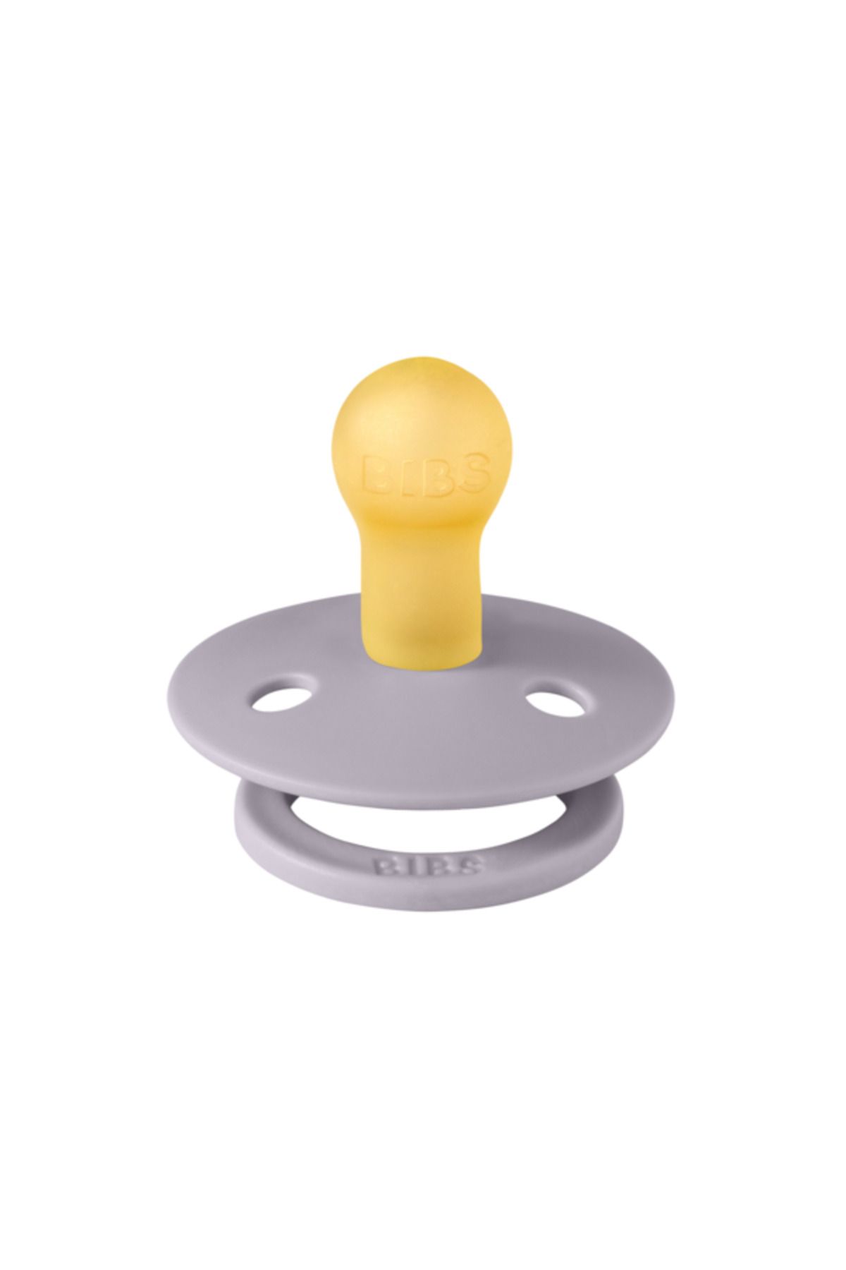 Bibs-BIBS Studio Colour Flower Latex Pacifier, Round Teat, Fossil Grey 1