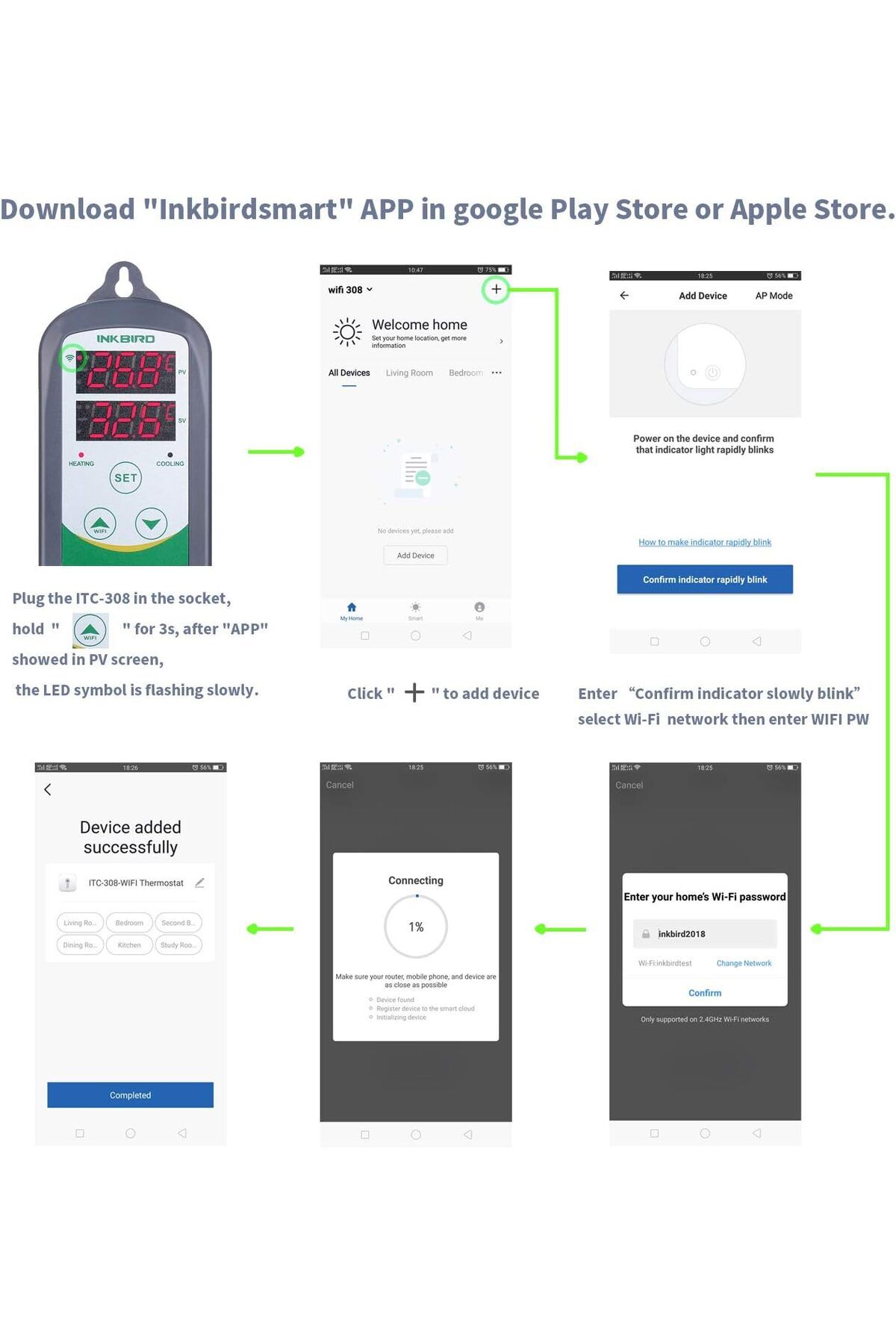 Inkbird-Digital WiFi Thermostat Heating and Cooling Control Temperature Controller Wireless Thermost 7