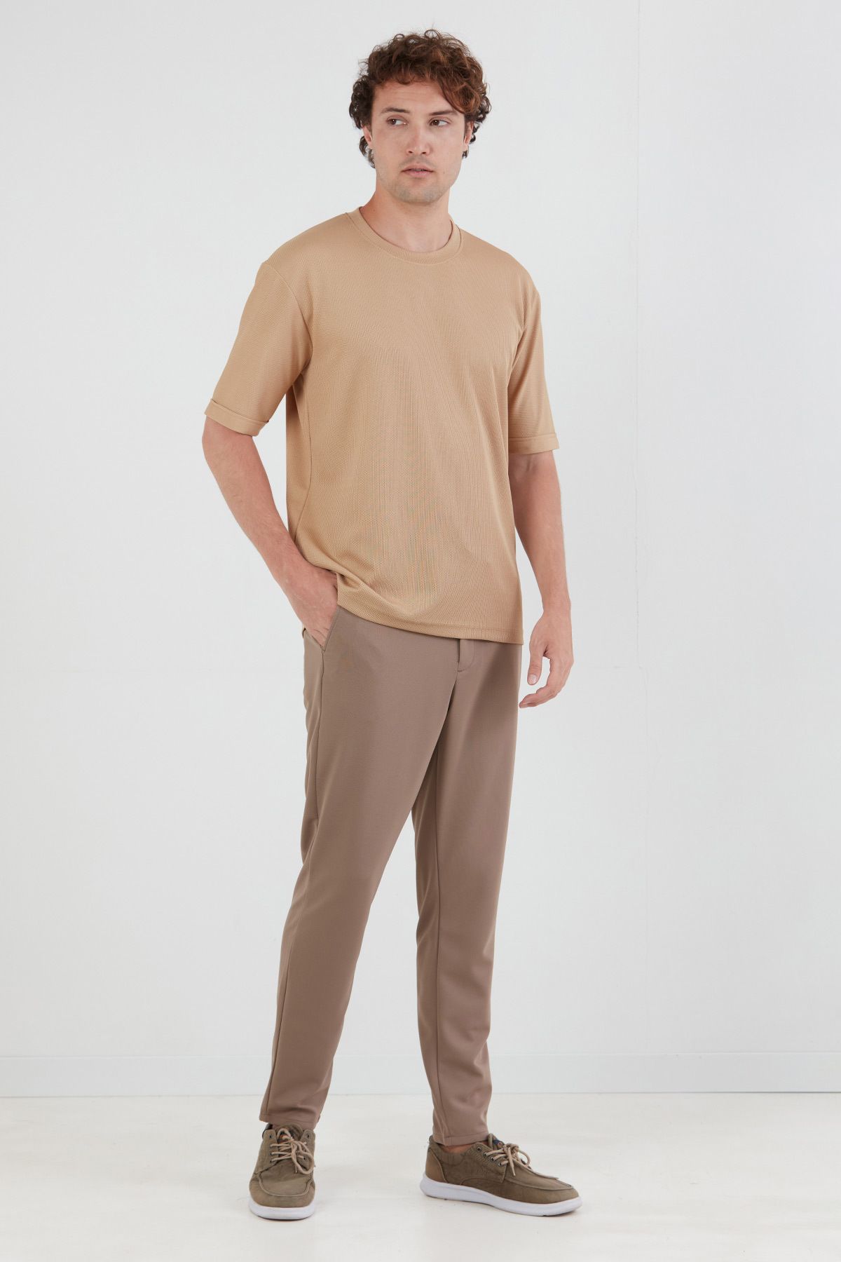 Fulla Moda-Βασικό μπλουζάκι Jacquard Crew Neck 3