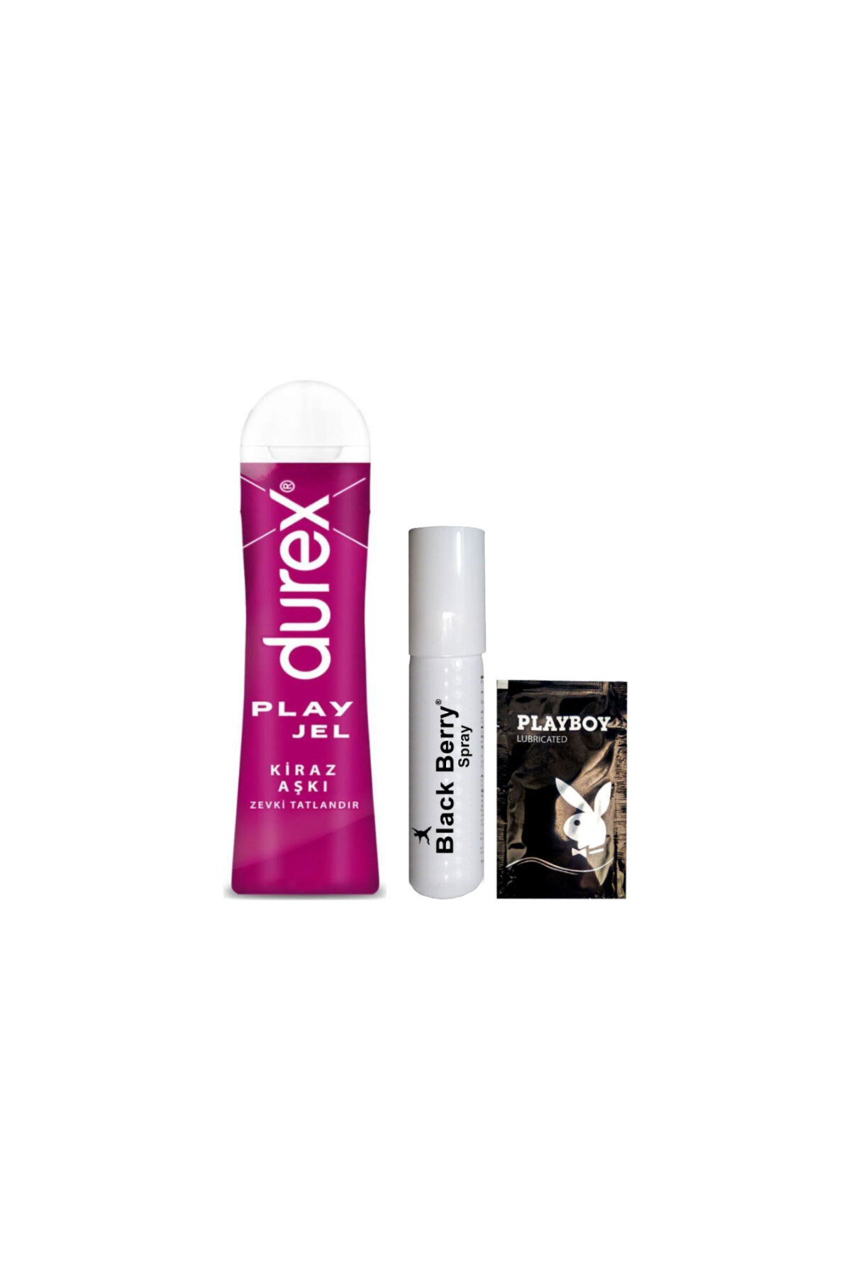 Durex Kiraz 50 ml Jel + Black Berry Geciktiricix Sprey + Hediye