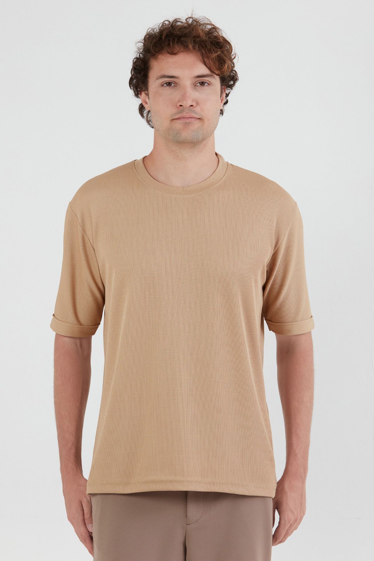 Fulla Moda-Βασικό μπλουζάκι Jacquard Crew Neck 6