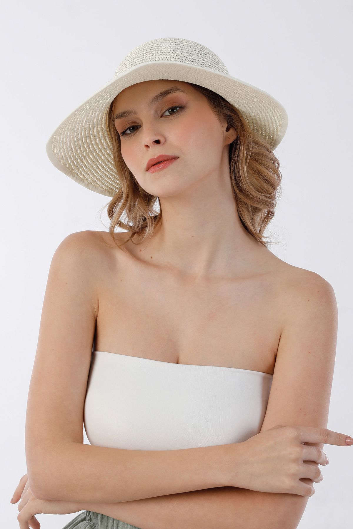 Fulla Moda-Straw Hat with Ribbon and Velcro 3
