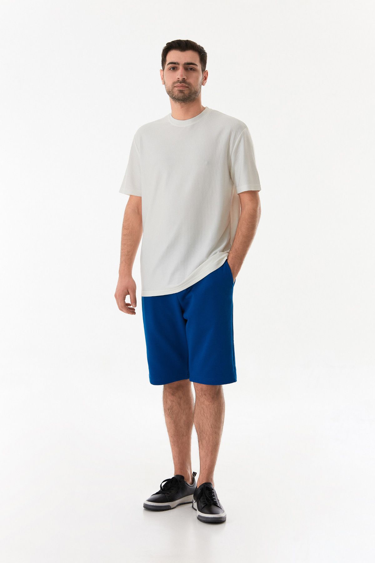 Fulla Moda-Jacquard Crew Neck T-Shirt 4