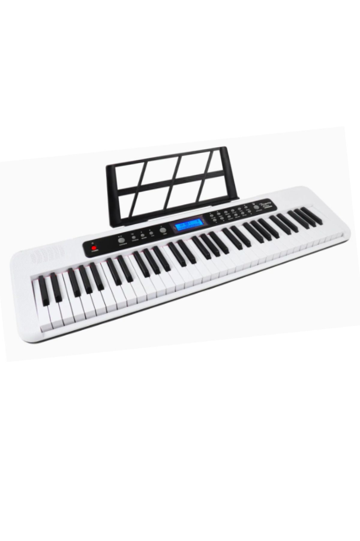 Aiersi-A828 Touch Response 61 Keys Beginner Keyboard - White 6