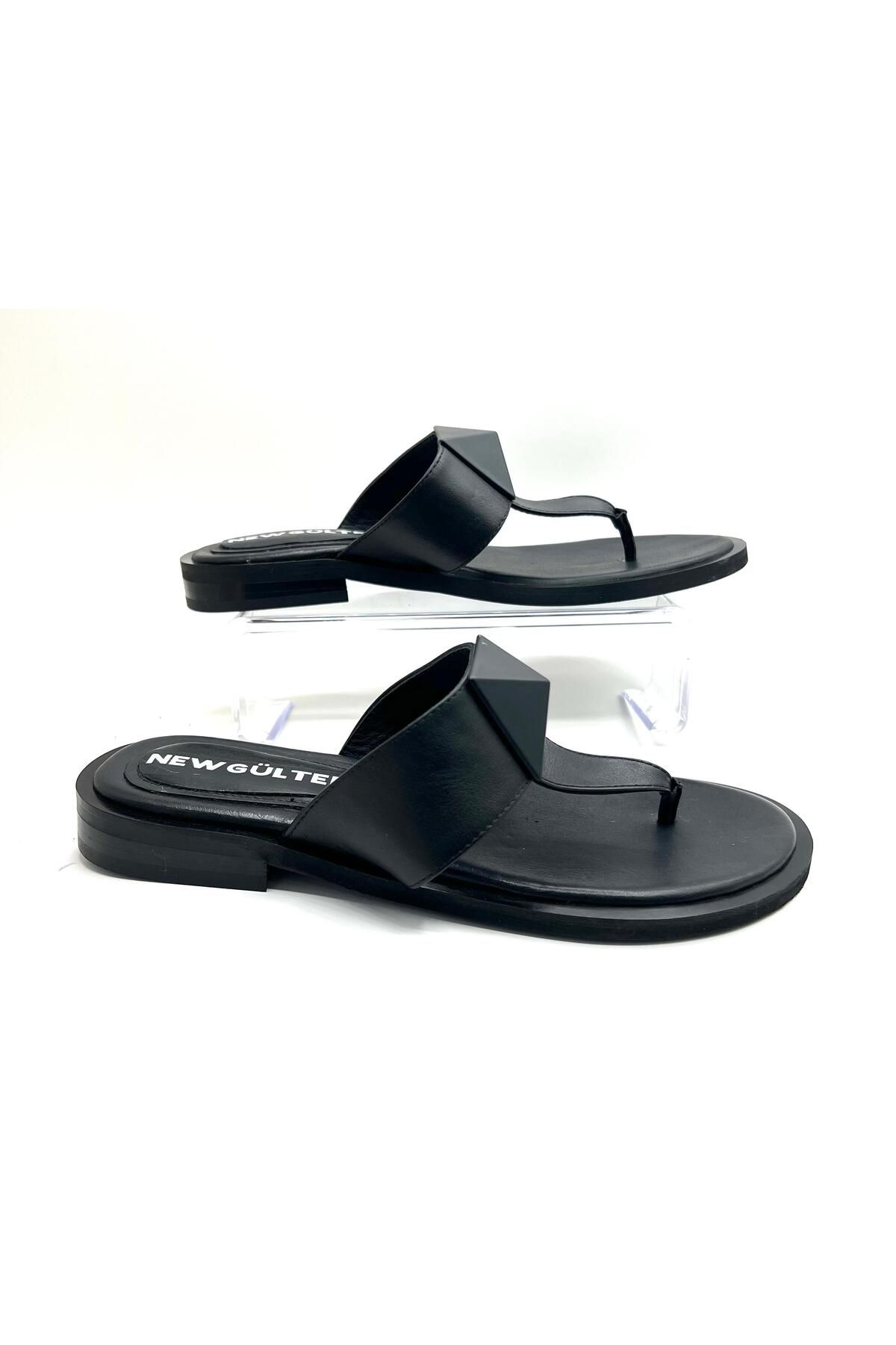 NEWGÜLTEKİN-Very Stylish Flip-Flops with Genuine Leather and Comfort Combination 3