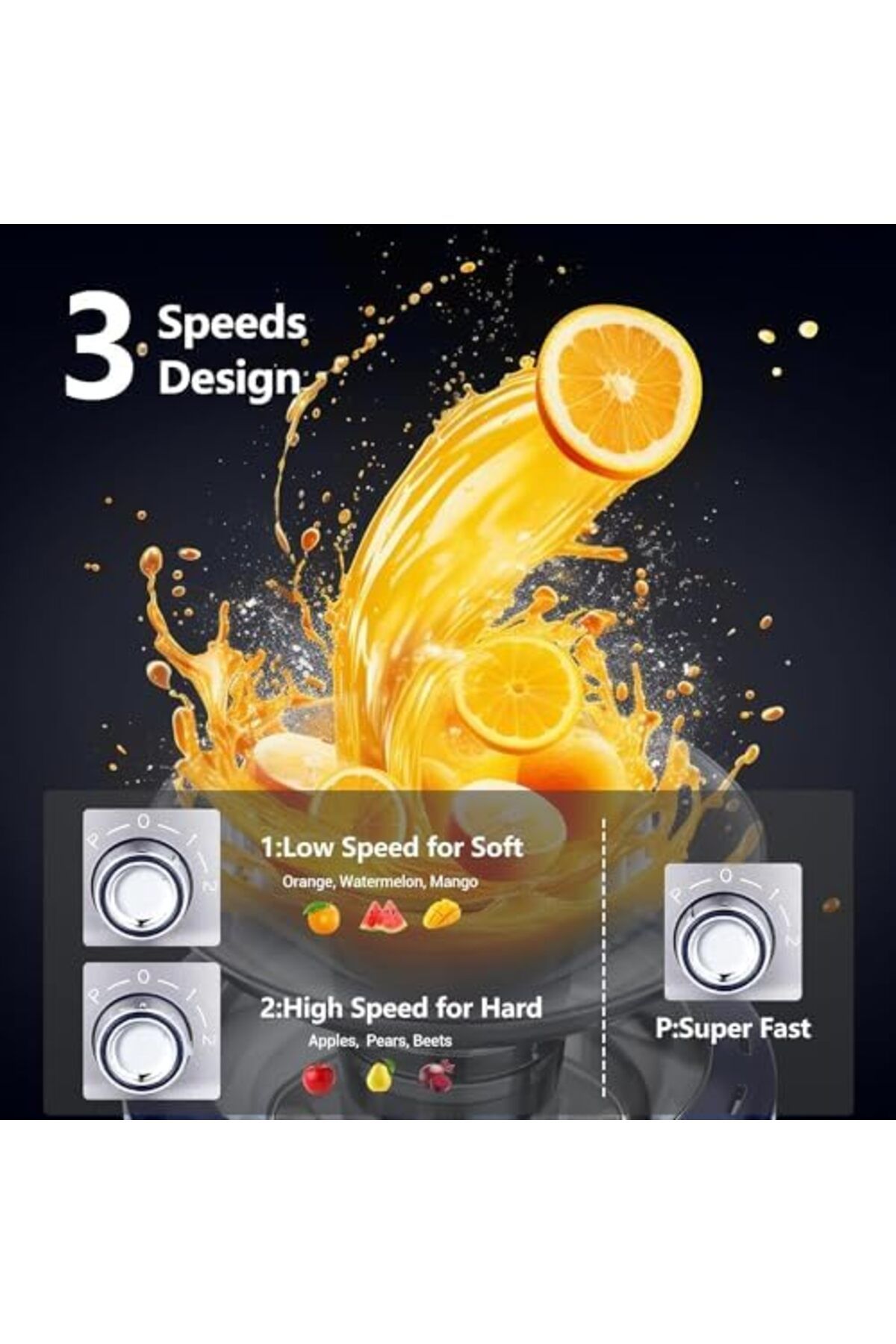 Inkbird-Centrifugal Juicer Extractor, Masticating Squeezer Machine SCJ-001, 800W Powerful Motor, 2-Speed Con 5