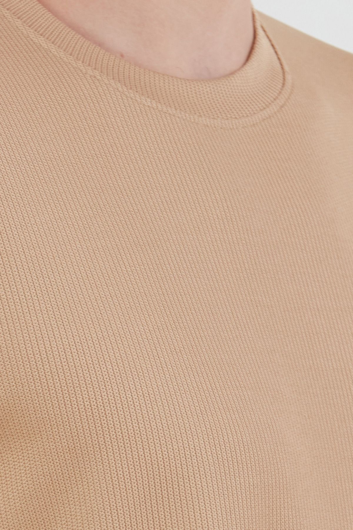 Fulla Moda-Βασικό μπλουζάκι Jacquard Crew Neck 5