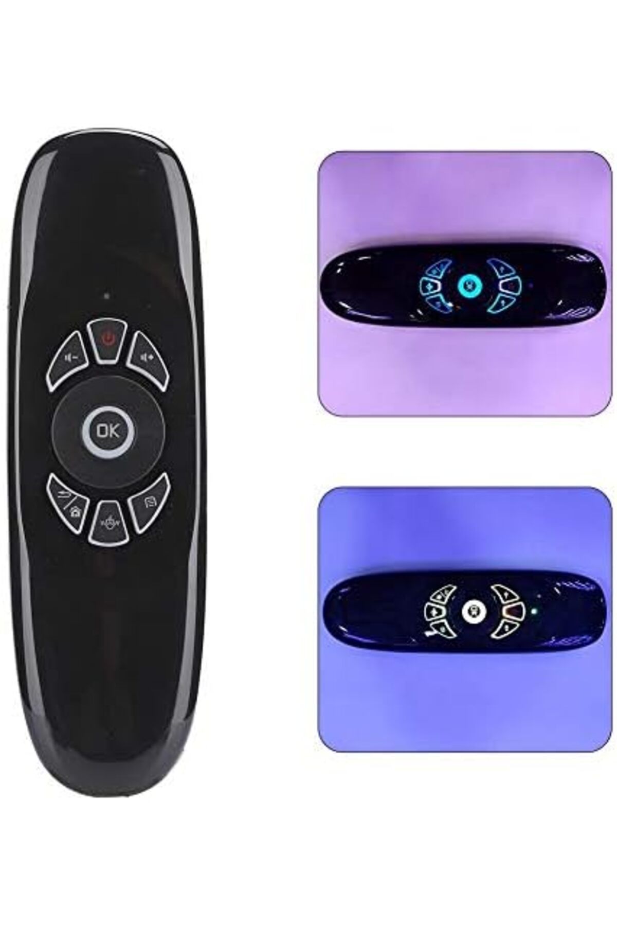 Generic-Ccylez C120 USB 2.4G Air Flying Mouse Remote Control Colorful Backlight Multifunction Remote Control 6
