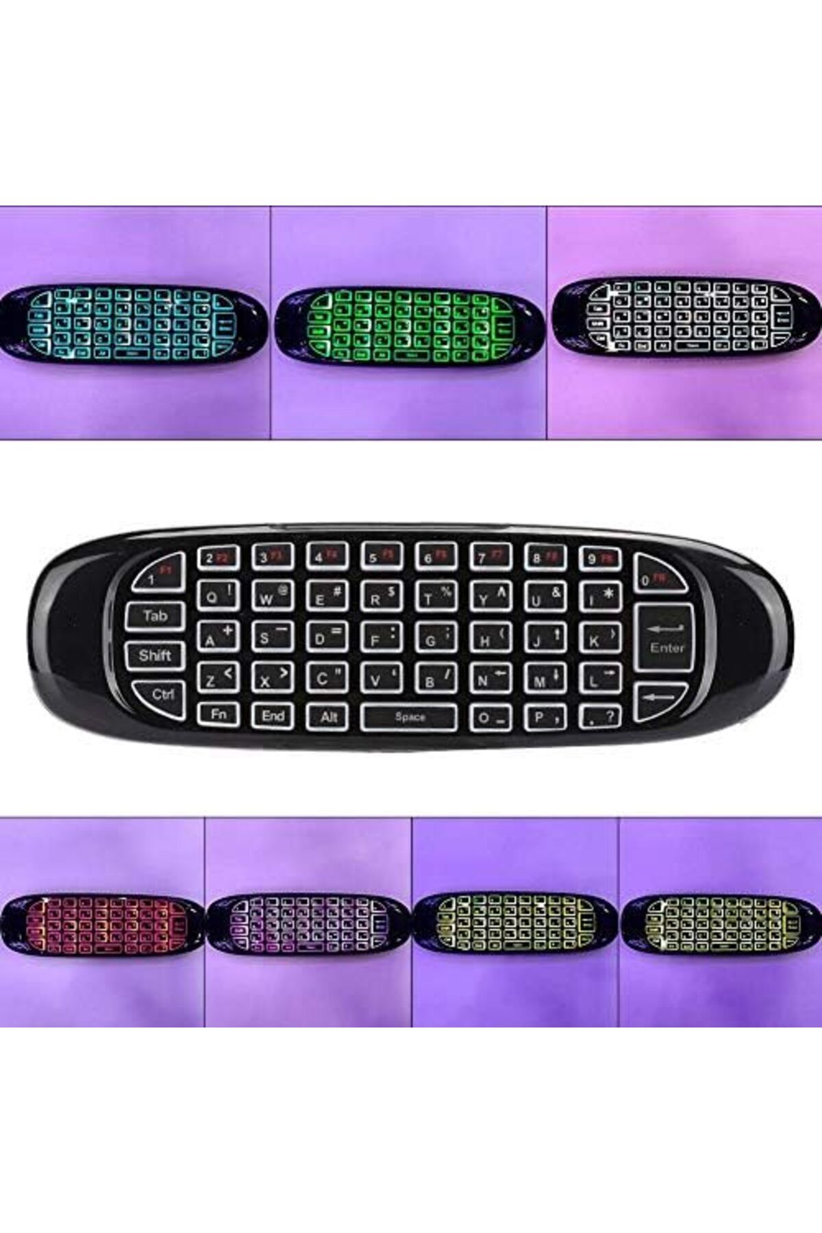 Generic-Ccylez C120 USB 2.4G Air Flying Mouse Remote Control Colorful Backlight Multifunction Remote Control 5