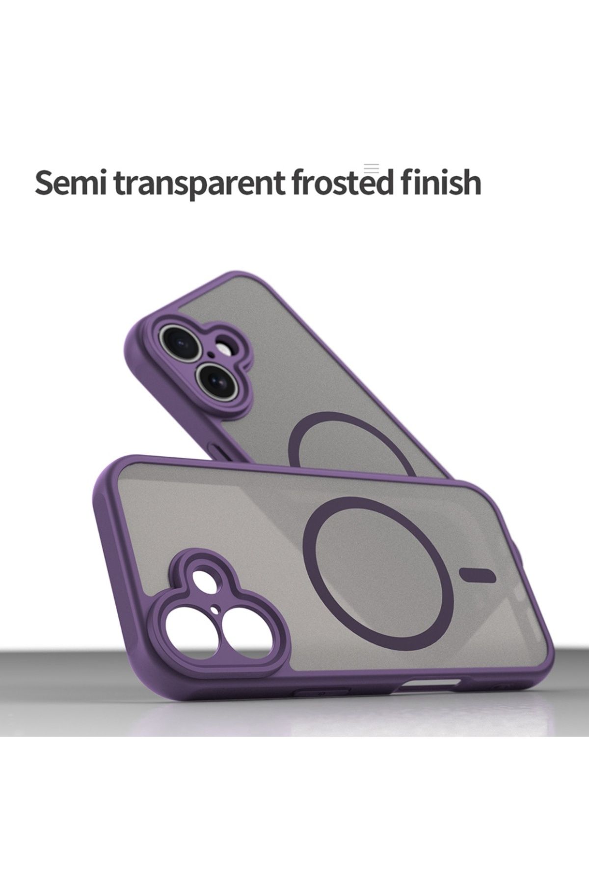 SKYDDAR INNOVATION-Carcasă pentru iPhone 16, HaloFrost MagSafe II, rezistentă la șocuri, set de autocolante, violet 5
