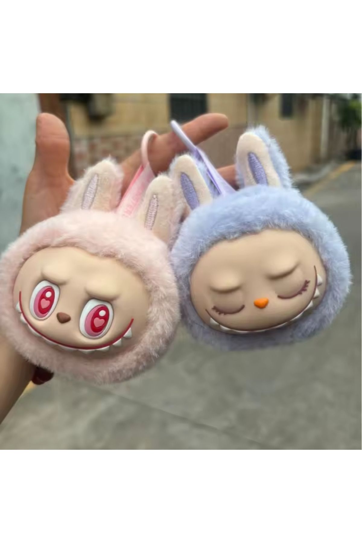 NB market-Labubu Plush Toy Imported Labubu Keychain Only Head Model Large Size Without Box 2