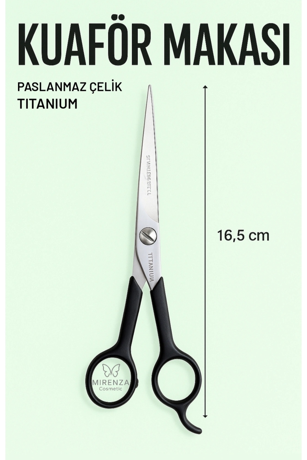 Genel Markalar Titanium Kuaför Saç Makası 16.5 cm Paslanmaz Çelik Profesyonel Berber Makası Kesim Makası