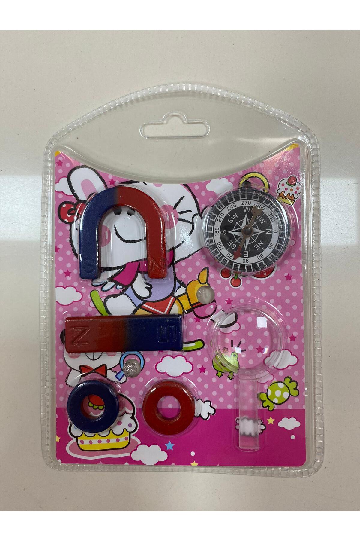 pialbatro Mıknatıs Seti Büyüteç + Pusula