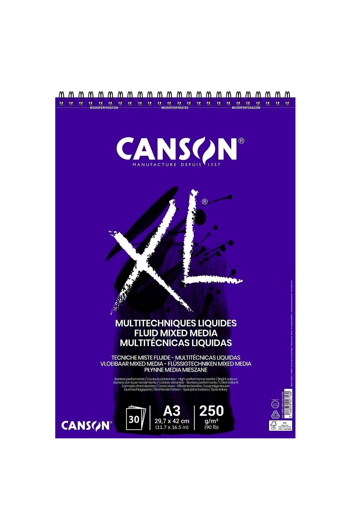 Canson-Bloc desen Canson XL Mix Media A4 300 g/m² 5 unități 3