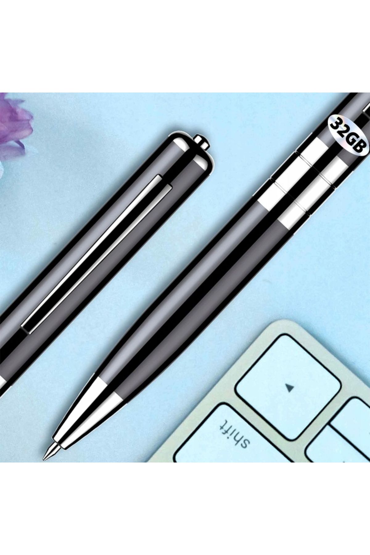 NewEvo-Spy recorder integrated into a pen, NewEvo®, 32 GB memory included, Noise Reduction 7