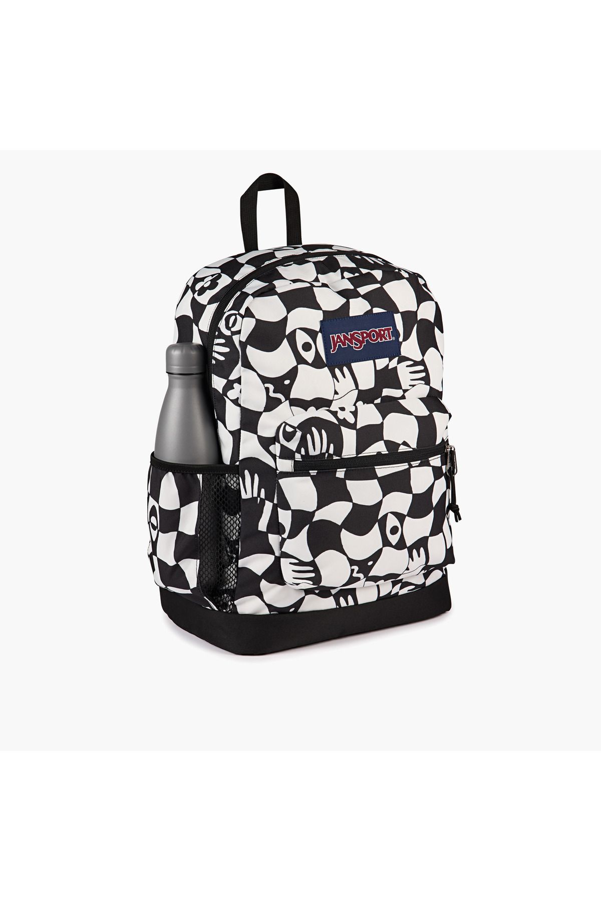 Jansport-حقيبة ظهر مطبوعة من جانسبورت بأحزمة قابلة للتعديل وسحاب للإغلاق - ١٥×٣٢×٤٢ سم 4