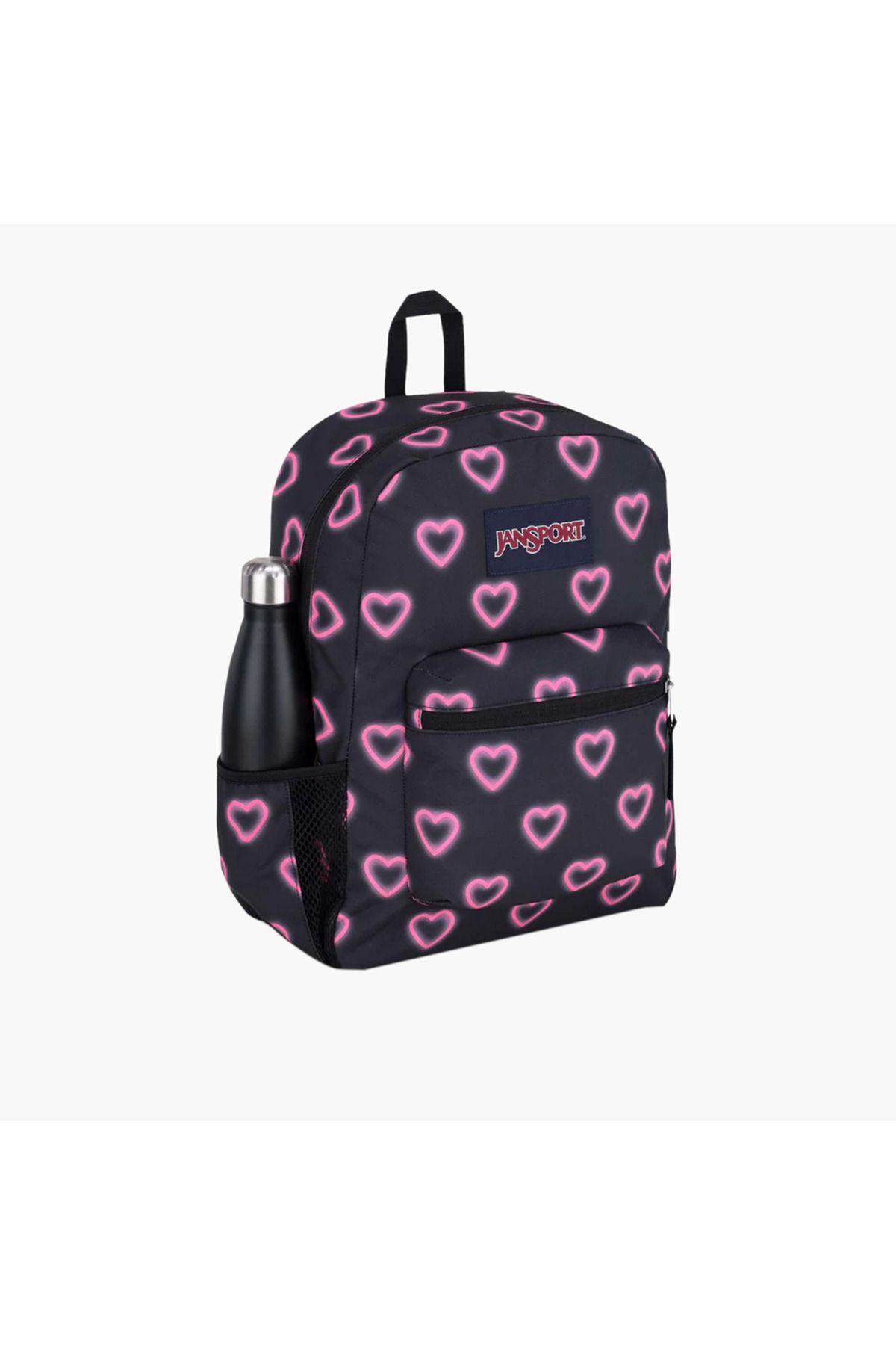 Jansport-Heart Print Backpack with Adjustable Straps and Zip Closure - 60.02x39.7x45.72 cms 3