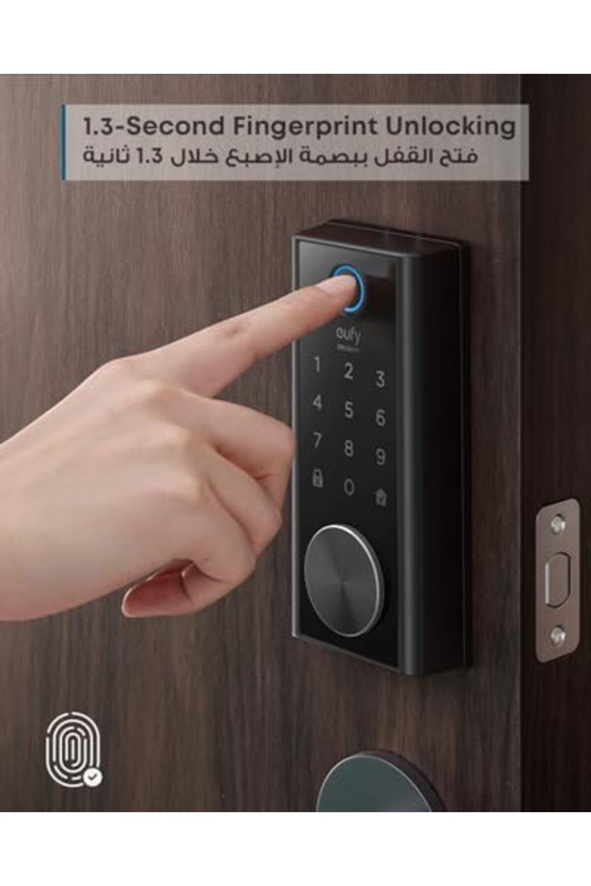 eufy-security Smart Lock Touch, Remotely Control with Wi-Fi Bridge, Fingerprint Keyless Entry Door L 4