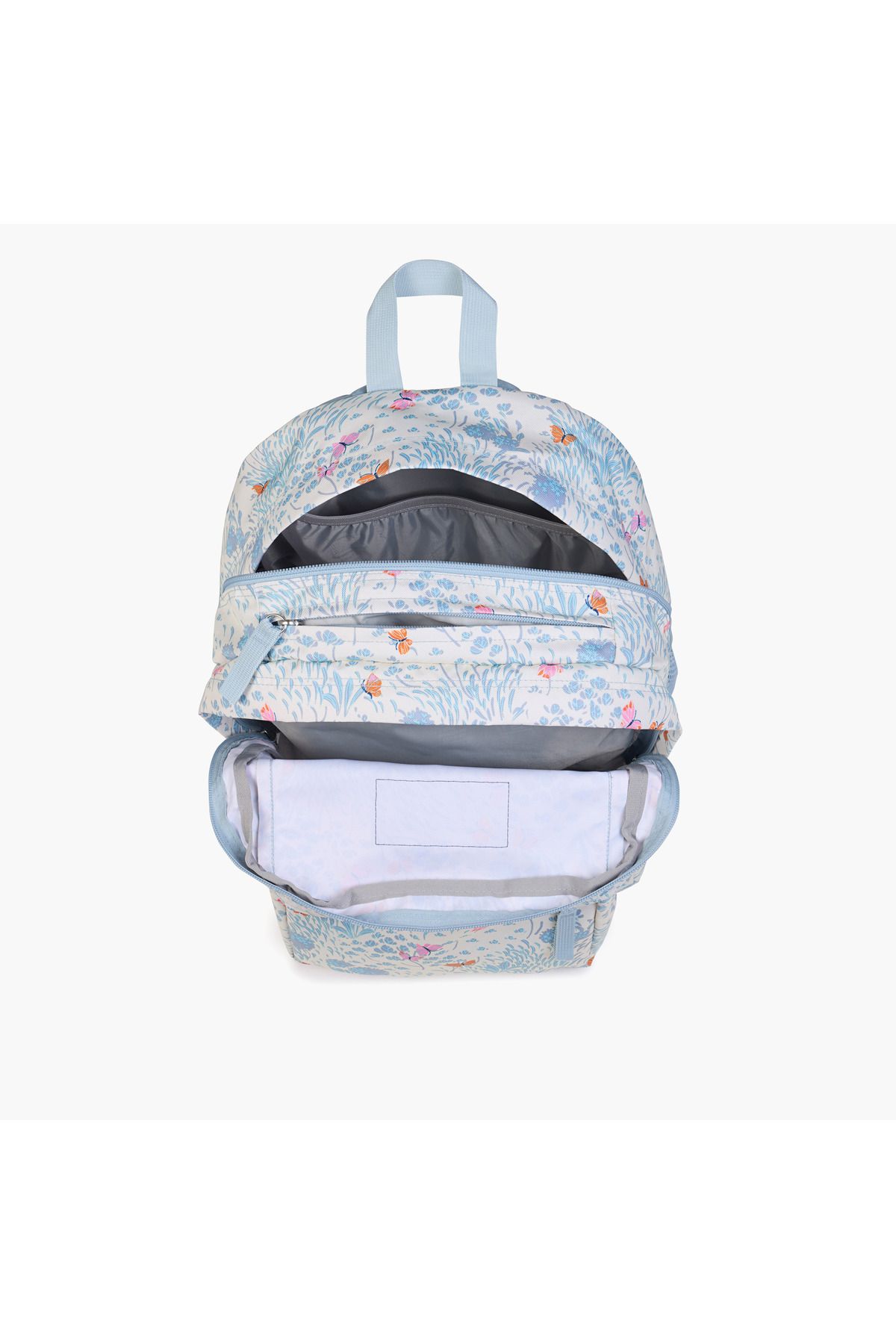 Jansport-Butterfly Print Backpack with Adjustable Straps and Zip Closure - 19x33x5 cms 7