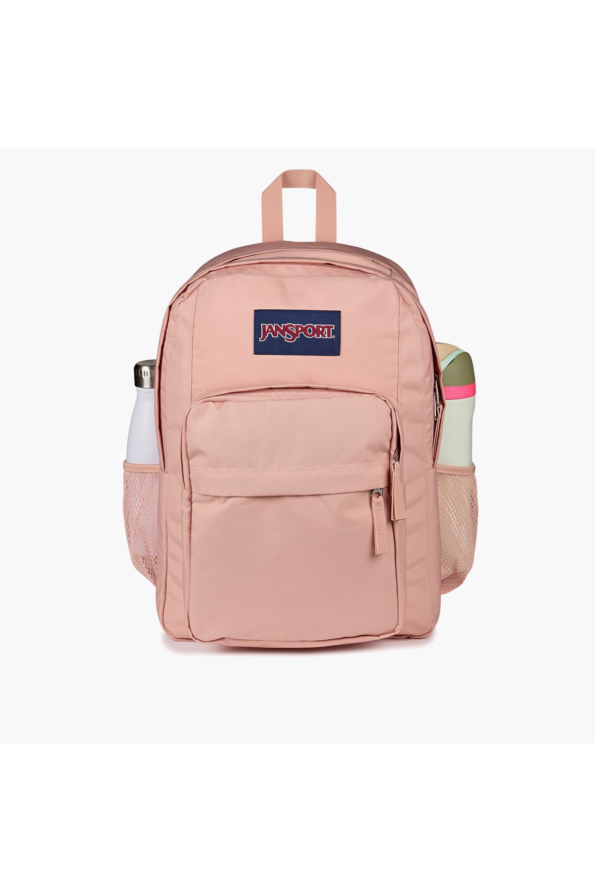 Jansport-Solid Backpack with Adjustable Straps and Zip Closure - 19x33x5 cms 4