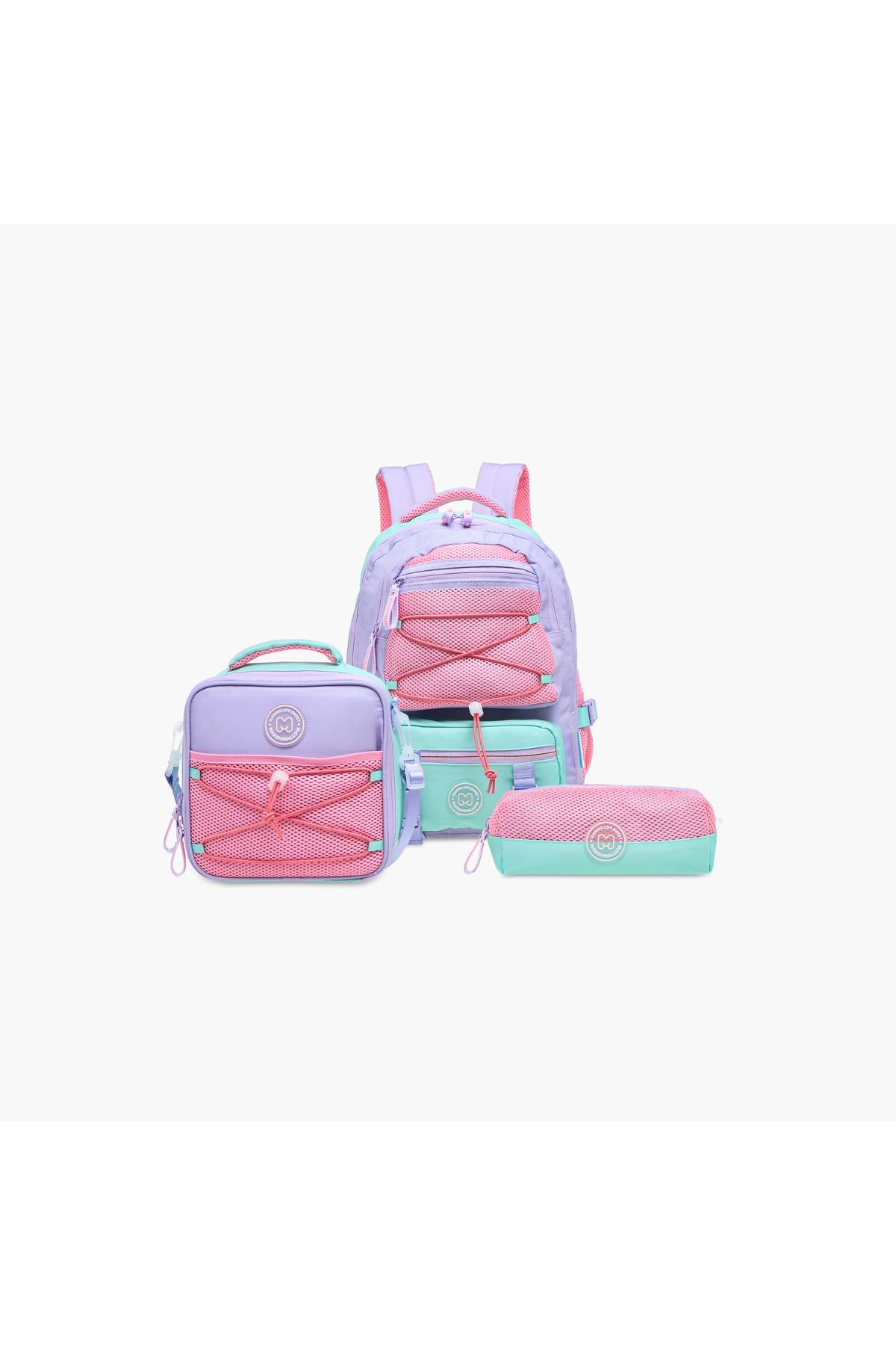 Marshmallow-Colourblock Backpack with Adjustable Shoulder Straps and Zip Closure - 33x43x16 cms 8