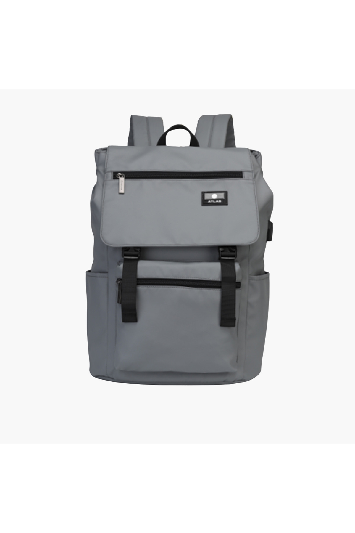 Atlas-Solid Backpack with Adjustable Straps and Flap Closure - 28x10x45 cms 1