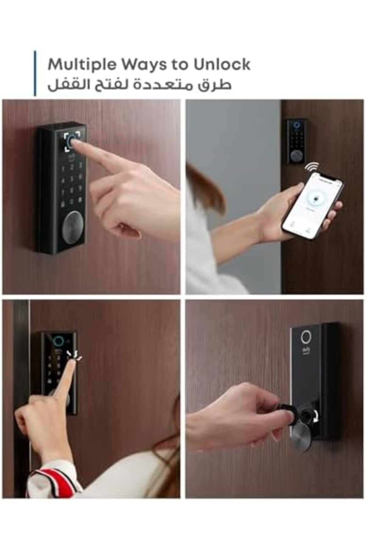 eufy-security Smart Lock Touch, Remotely Control with Wi-Fi Bridge, Fingerprint Keyless Entry Door L 8