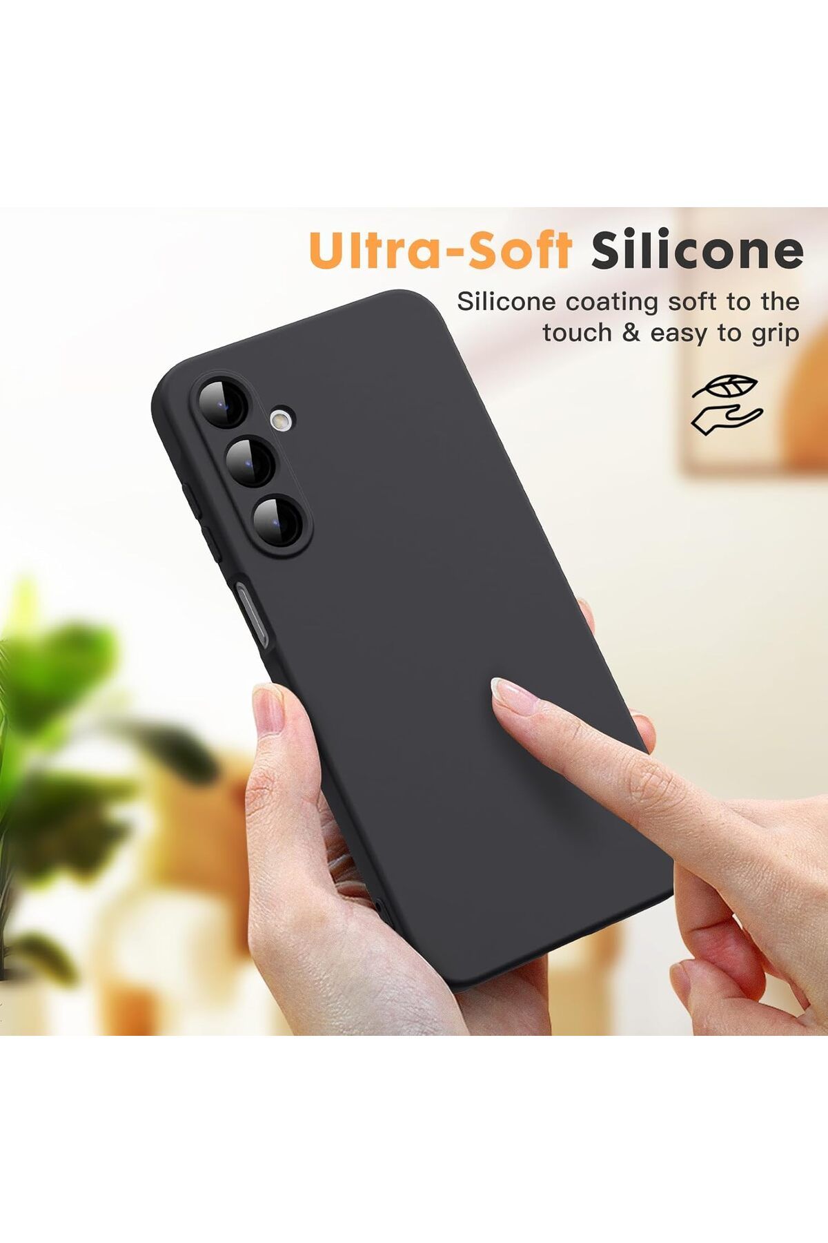 ALC MOBILE-Carcasă Soft Touch, subțire, ALC Mobile, antișoc, compatibilă cu Samsung Galaxy S24 FE, neagră Tpu 6