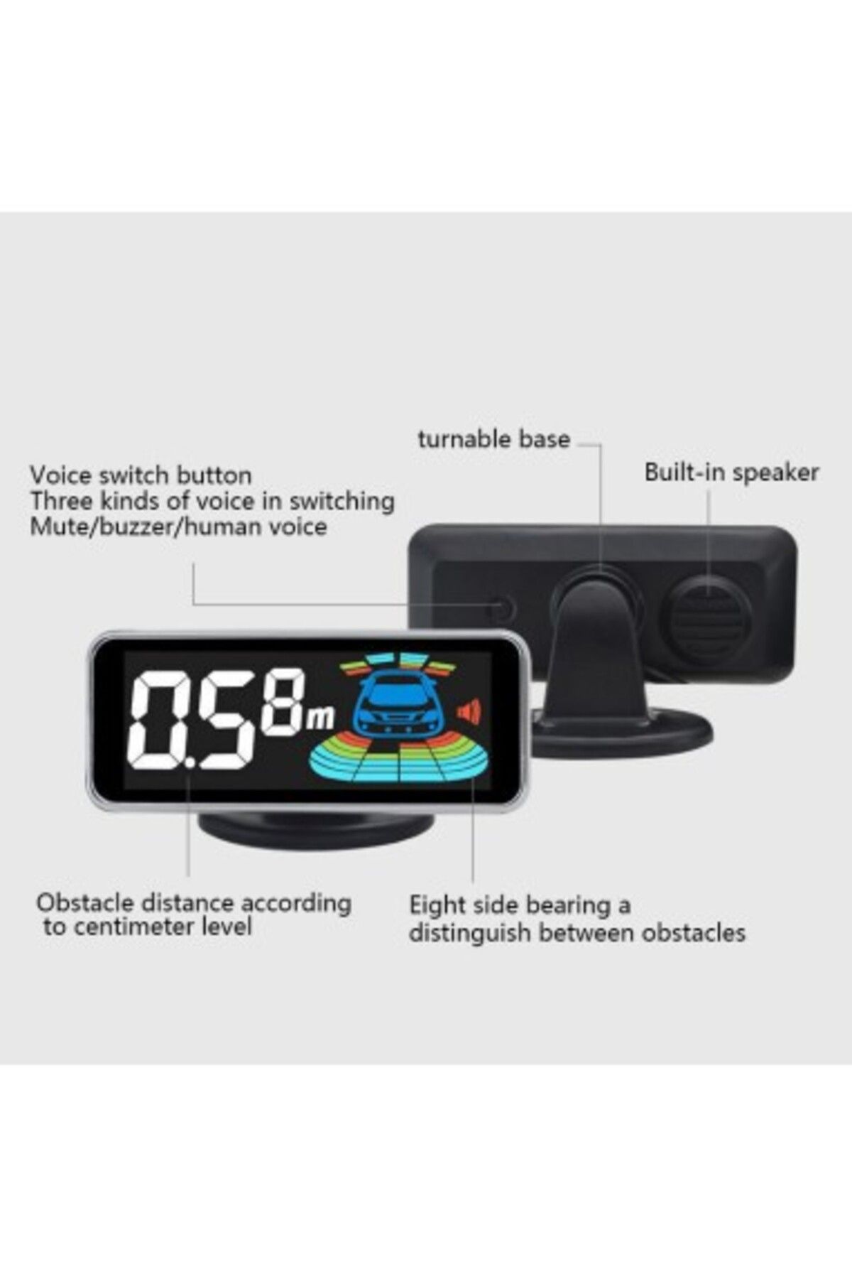 Xenon Bright-Parking sensors with LED display with individual display on each sensor Blue 2