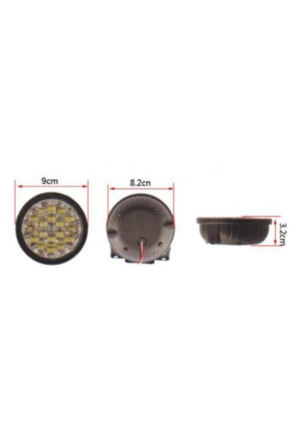 Xenon Bright-Round daytime running lights 18 led*0.5W 12V with Off when headlight on function 2