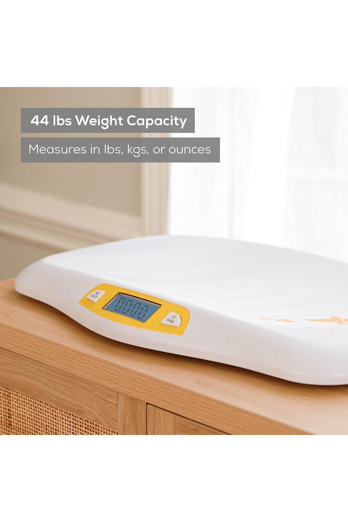 Beurer-Digital Scale for Babies and Pets with Curved Base and Large LCD Screen - Model BY80 White 7
