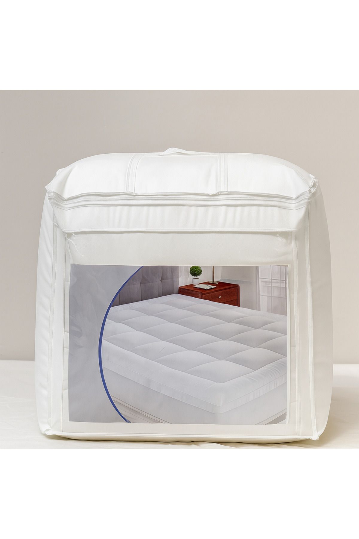 TİME-Super Soft Microfiber Mattress Topper 14cm With Microfiber Filling and 360° Rubber Edges 6