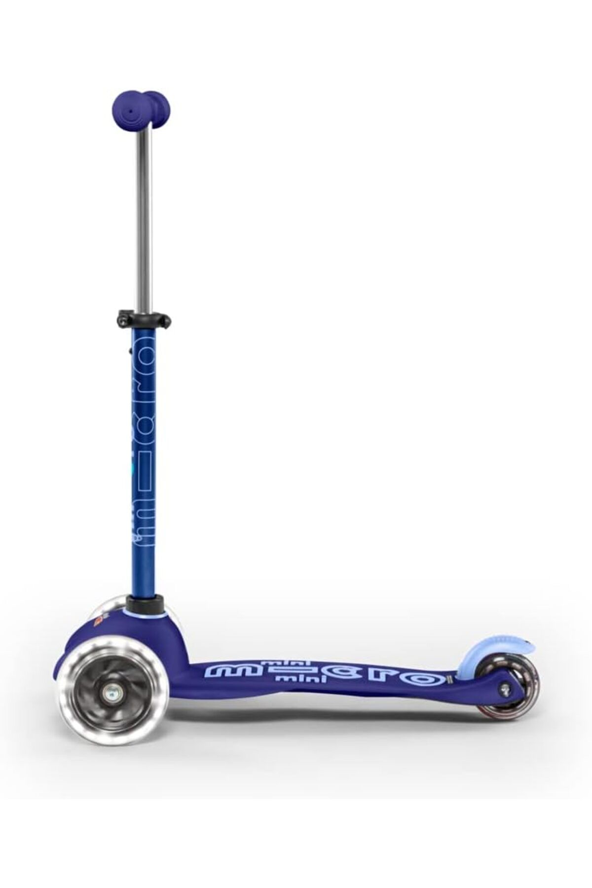 Micro-Scooters - Mini Deluxe Blue with LED Wheels MMD142 |Adjustable Handlebar |3 Wheels |Max Load 5 3