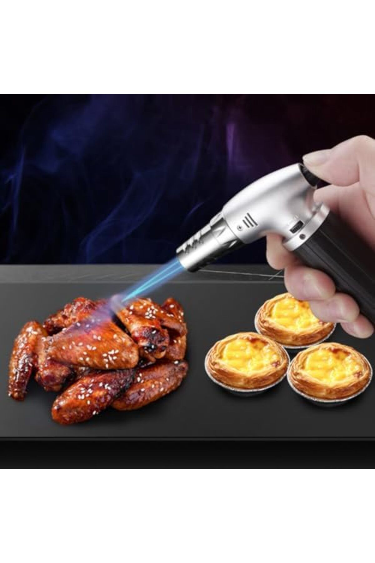 Bonjour-Portable Culinary Blow Torch Chef Cooking Torch Lighter Butane Refillable With Safety Lock For 2